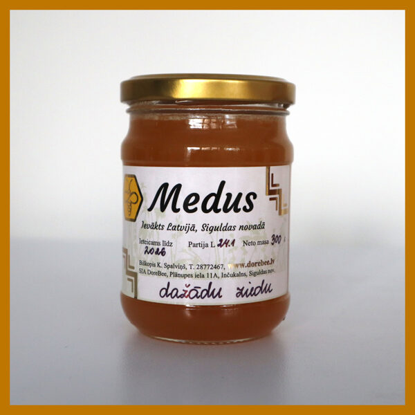 Dažādu ziedu medus 0.25 L (300 g)